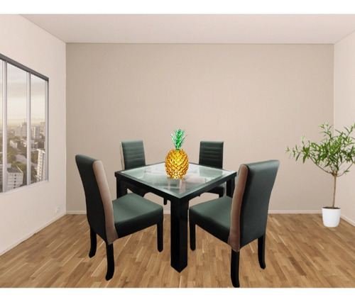 Comedor Vidrio Incrustado 4pts. Alta Calidad.precio Fábrica