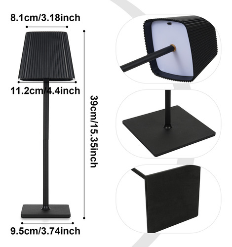 Lámpara De Escritorio Led: Inalámbrica, Regulable, 3 Colores