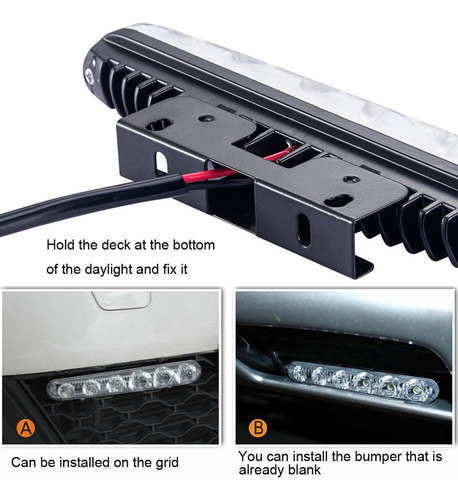 P 2 Luces Led Circulación Diurna Drl Fog, 12 V, Universal