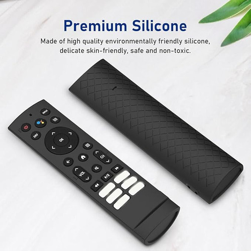 Funda De Silicona Para Control Remoto De Voz Hisense Erf3a90 Compatible Con Hisense U7g U9g U8 Series 4k Uled Cubierta De Silicona Remota Negro Y Azul 2 Piezas