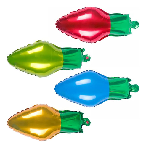 50 Globos De Bombilla De Navidad, Globos De Papel De
