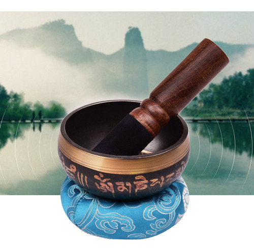 Juego De Cuenco Tibetano Con 9,5 Cm, Hecho A Mano