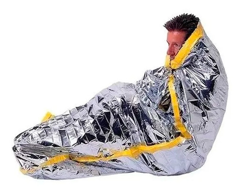 Nautika N302270 Saco De Dormir Camping Aluminizado Emergência Térmico