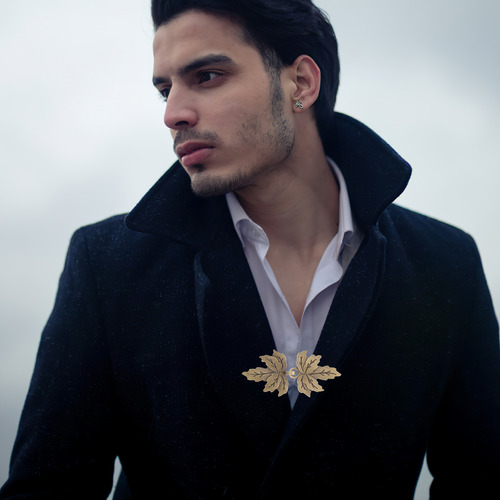 Broches Para Coser Con Forma De Hoja De Arce, Cuello Con Bot
