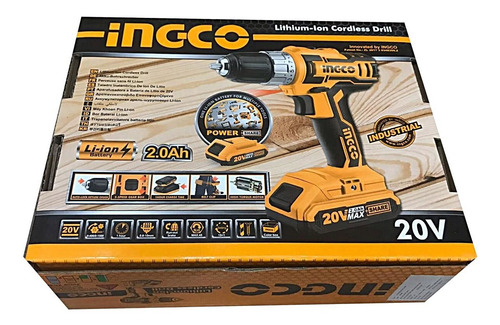 Taladro Atornillador 20v Ingco (batería + Cargador)