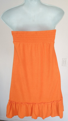Vestido Tipo Halter Naranja (tipo Toalla) Op Talla-xs Vt395 (Usado)