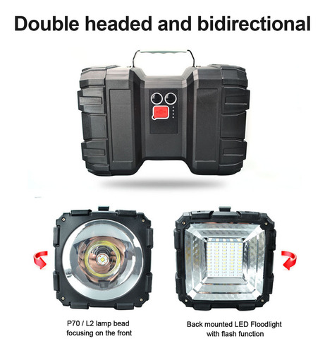 Luz Usb Brillante V P50 De 45 Led, Doble Reflector Portátil