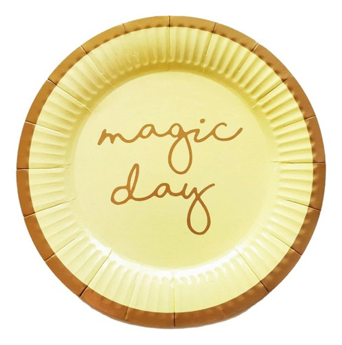 Plato Magic Day 23cm Amarillo Planeta Fiesta 10 Un