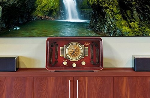Imagen 5 de 6 de Pyle Parlante Retro Bluetooth Usb Dd Aux Rca Mp3 Am/fm
