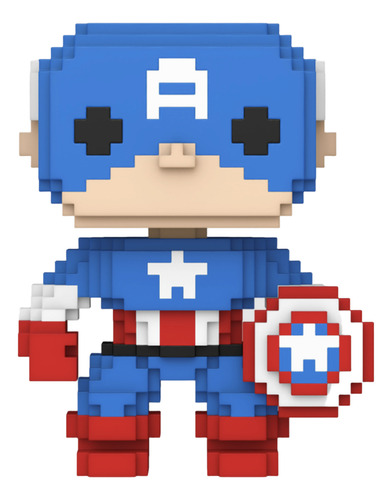 Funko Pop Capitão América #1426 Target Pixel Marvel de 8 bits