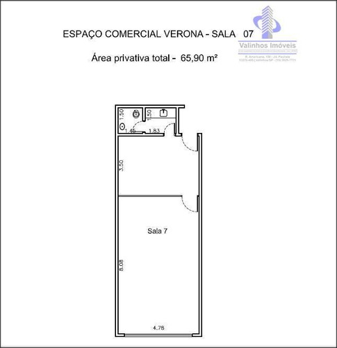Imagem 2 de 2 de Sala Comercial À Venda, Vila Bissoto, Valinhos. - Sa0086