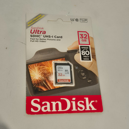 Cartão Sd Sandisk 32gb 80mb/s Original