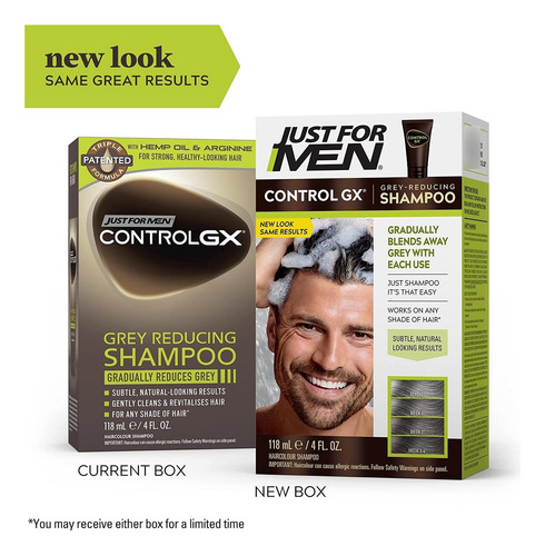 Just For Men Control Gx Shampoo Color Gris-negro Canas