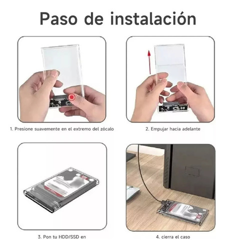 Pctecmx Con.75.3.0 Gabinete Carcasa Disco Duro Usb 3.0 Sata Case Externo