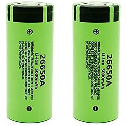 Batería De 3.7 V 5000 Mah 26650 A 2 Baterías Recargables