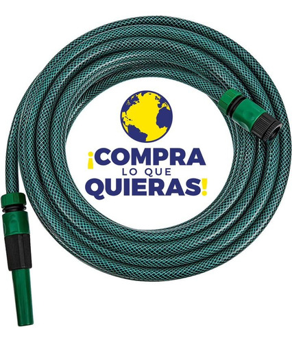 Rollo Manguera Tipo Culebra Resistente 1/2puLG 30 Mts Gs