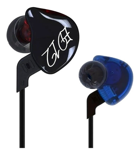 Audífonos in-ear KZ ED12 azul y rojo