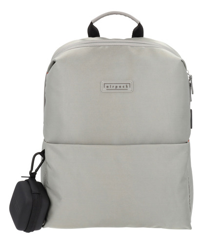 Airpack Portalaptop Mochila Ejecutiva Urban Chic Color Gris Diseño De La Tela Lisa