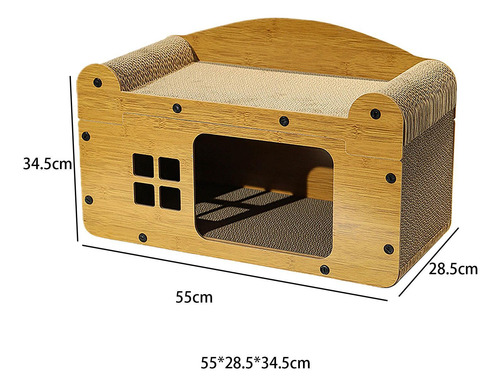 Casa De Cartón Para Gatos, Cama De Salón, Castillo, L