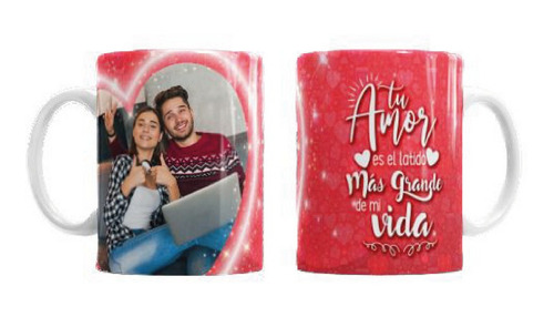 Taza Personalizada Con Foto Novios Amor San Valentín M15