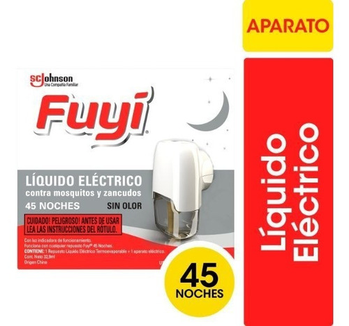 Aparato 45 Noches 32,9 Ml Fuyi Aparatos-tabletas P/mosq.