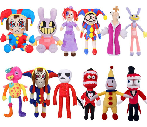 12piezas The Amazing Digital Circus Clown Dolls, Juguete De