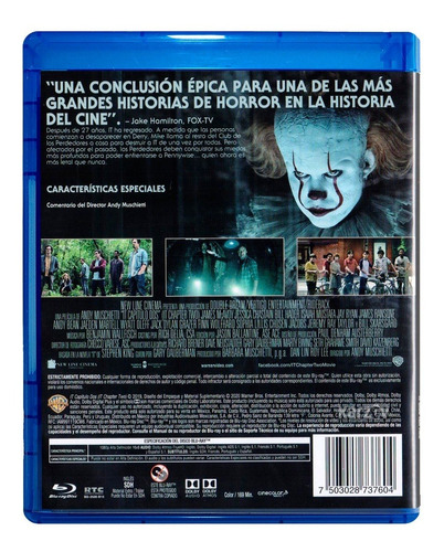 It 2 Eso Dos James Mcavoy Pelicula Blu-ray