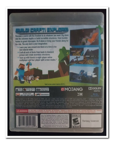 Minecraft Playstation 3 Edition, Juego Ps3 (Usado)