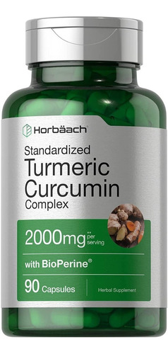 Horbaach Turmeric Cúrcuma Curcumina 2000 Mg/90 Cápsulas