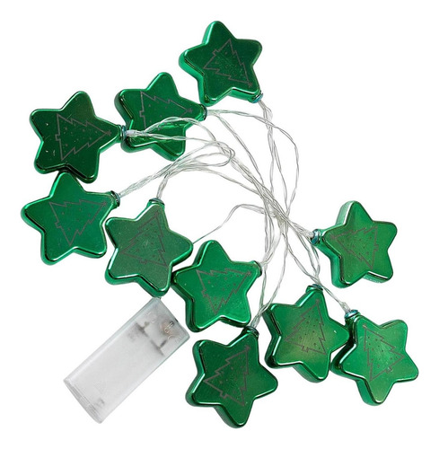 Cadena De Estrellas De Navidad, Adorno De Navidad Verde