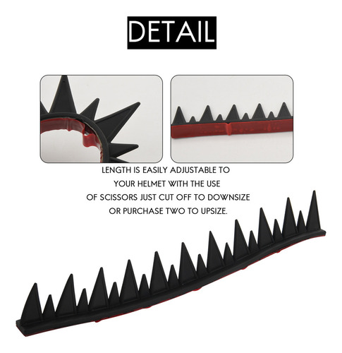 A Casco Reflectante Mohawk Spikes Rubber Saw Con Casco Rojo