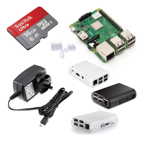 Raspberry Pi 3 B+ Plus Kit Fuente 16gb A1 Gabinete Disipador