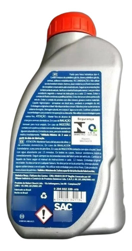 Kit 2 Fluido Oleo De Freio Dot 4 Dot4 Bosch 500ml 0204032339