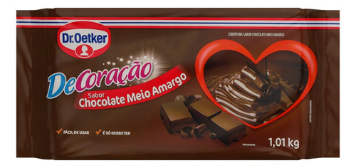 Cobertura Dr. Oetker DeCoração chocolate meio amargo sem glúten 1.01 kg