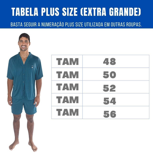 Imagem 2 de 6 de Kit 2 Pijama Adulto Masculino Verão Plus Size Aberto Botões