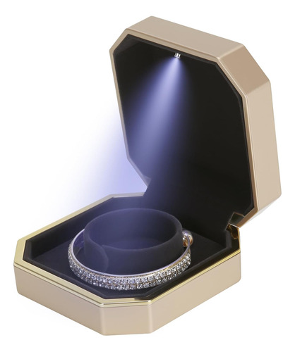 Caja De Regalo De Pulsera De Lujo Con Luz Led En Terciopelo