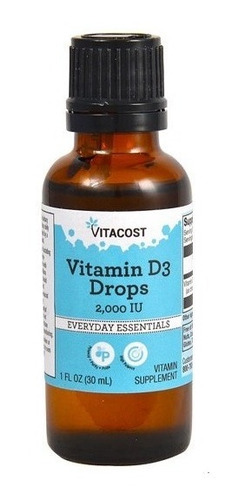 Vitamina D3 Líquida 2000 Ui Por Gota Com 900 Gotas Vitacost