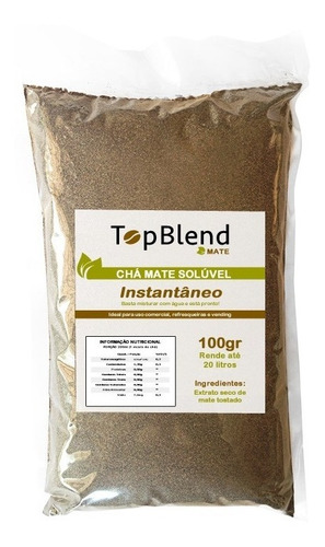 Chá Mate Solúvel Topblend Puro Faz Até 20 Litros