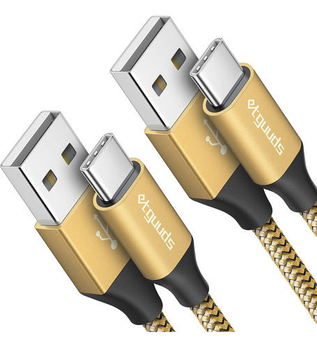 Etguuds Cable De 3 Pies Dorado De Carga Rápida De Usb-a A Us