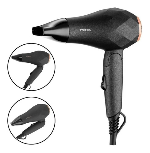Imagen 1 de 7 de Secador Pelo Plegable De Viaje 1000w 2vel Boquilla 110v 220v