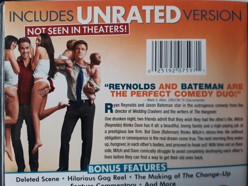 Dvd The Change-up Ryan Reynolds (Usado)
