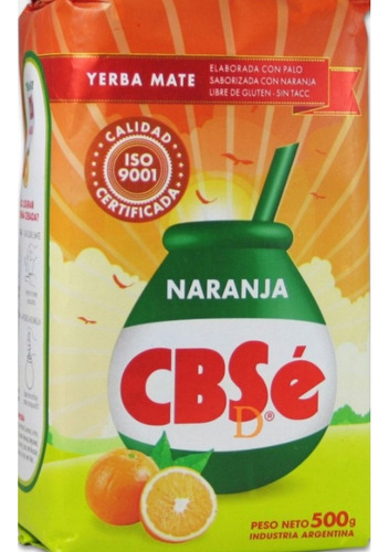 Yerba Mate Marca Cbsé Sabor Naranja X 50 - Kg a $80