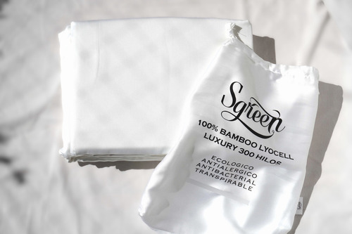 Sabanas De Bambú Queen Blanco Super Frescas 100% Lyocell