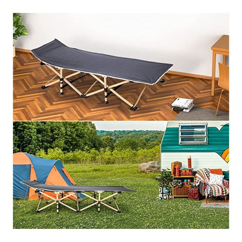 Imagen 2 de 9 de Catre Cama Campaña Camping Plegable Portátil Sencilla Ligera