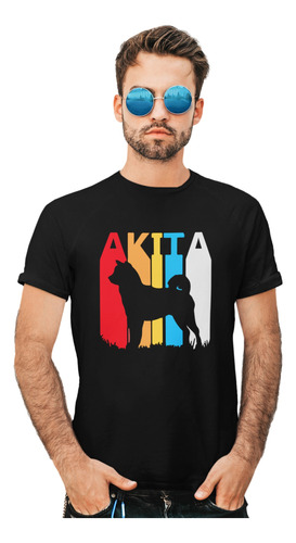 Playera Perrito Akita Americano Mascota, Full Color, Onda