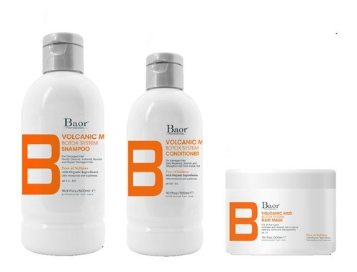 Baor B - Trio: Shampoo (500ml) + Conditioner + Mascarilla