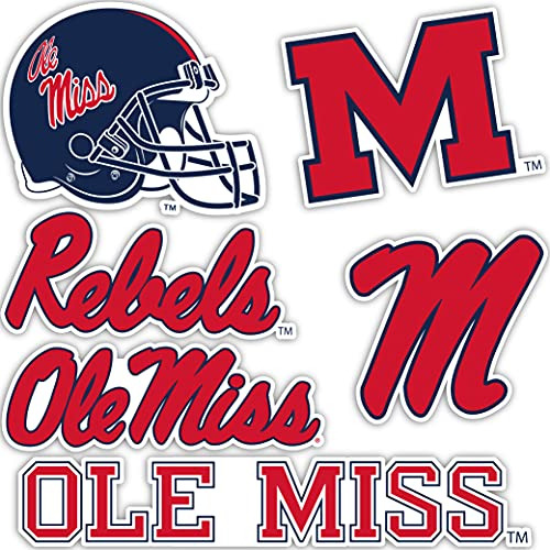 Calcomanía De Universidad De Mississippi Rebels Ole Mi...