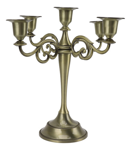 Candelabro De 5 Brazos Soporte Hierro Retro Decorativo Cian