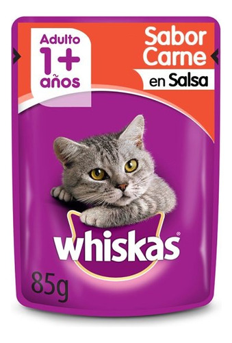 Sachet Whiskas Carne 20 Unid. Snack Para Gatos.