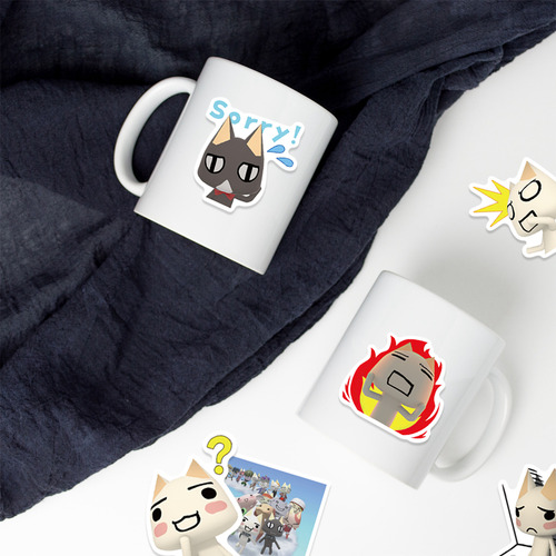 50 Pegatinas De Dibujos Animados Con Forma De Gato Toro Inou